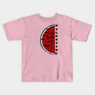 Palestine map Kids T-Shirt